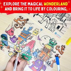 PEPPLAY RECOLOURABLES COLOUR & WIPE PLACEMATS - SUPER POWER - Coloring Set