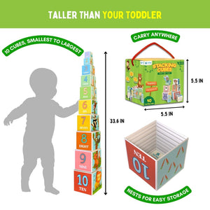 PepPlay Stacking and Nesting Cubes (Educational Brain Activity Toy) - Stacker