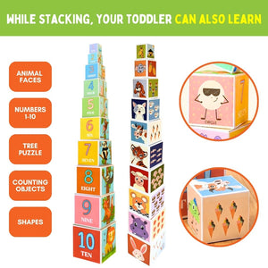 PepPlay Stacking and Nesting Cubes (Educational Brain Activity Toy) - Stacker