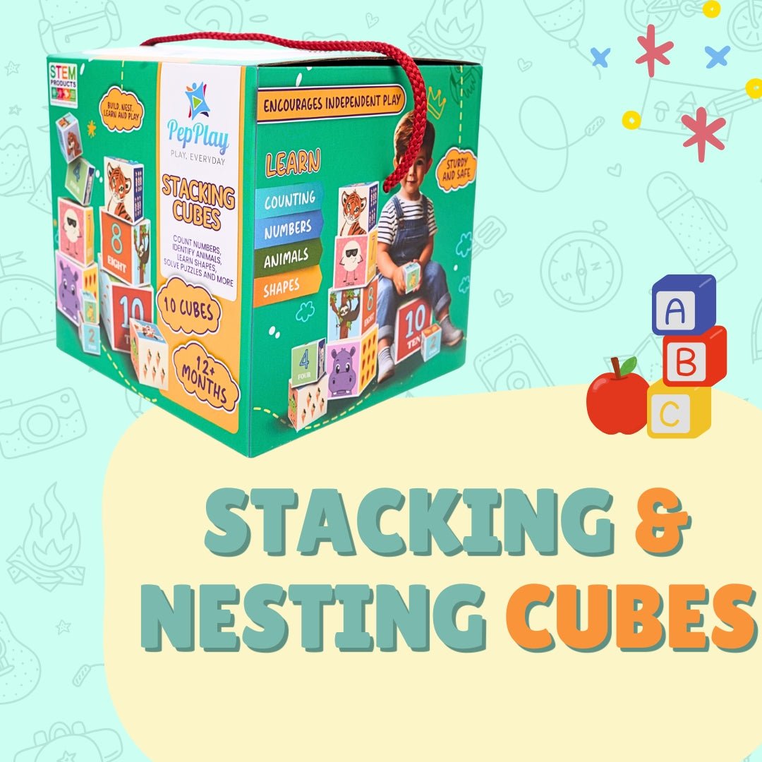 PepPlay Stacking and Nesting Cubes (Educational Brain Activity Toy) - PP20702