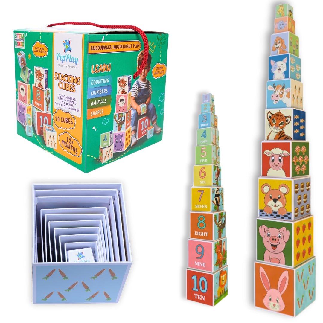 PepPlay Stacking and Nesting Cubes (Educational Brain Activity Toy) - PP20702
