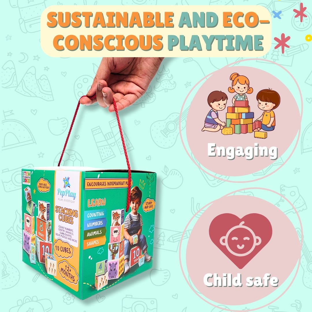 PepPlay Stacking and Nesting Cubes (Educational Brain Activity Toy) - PP20702