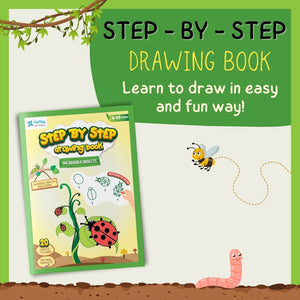 PepPlay Step by Step Drawing Book - Incredible Insects Theme - Coloring Book