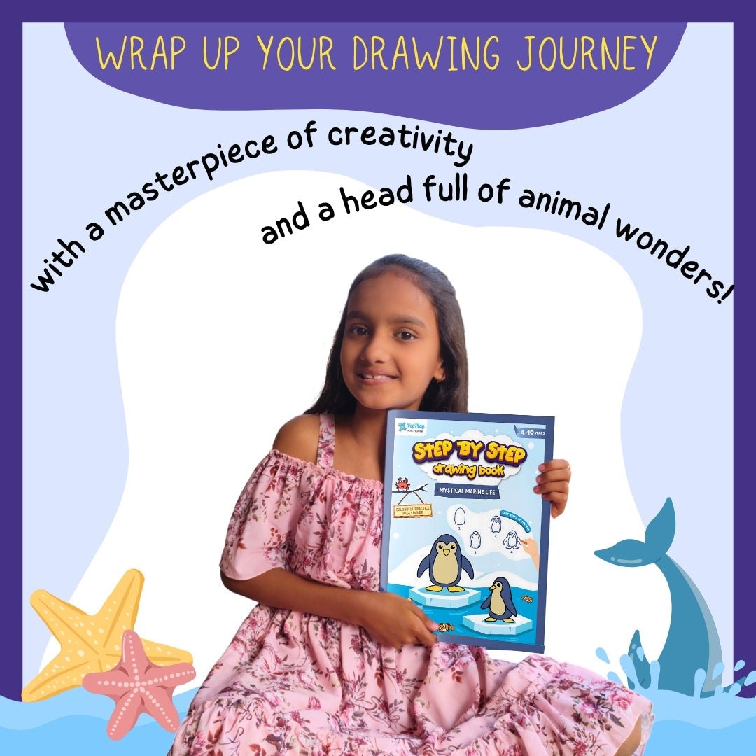 PepPlay Step by Step Drawing Book - Mystical Marine Life Theme - Coloring Book