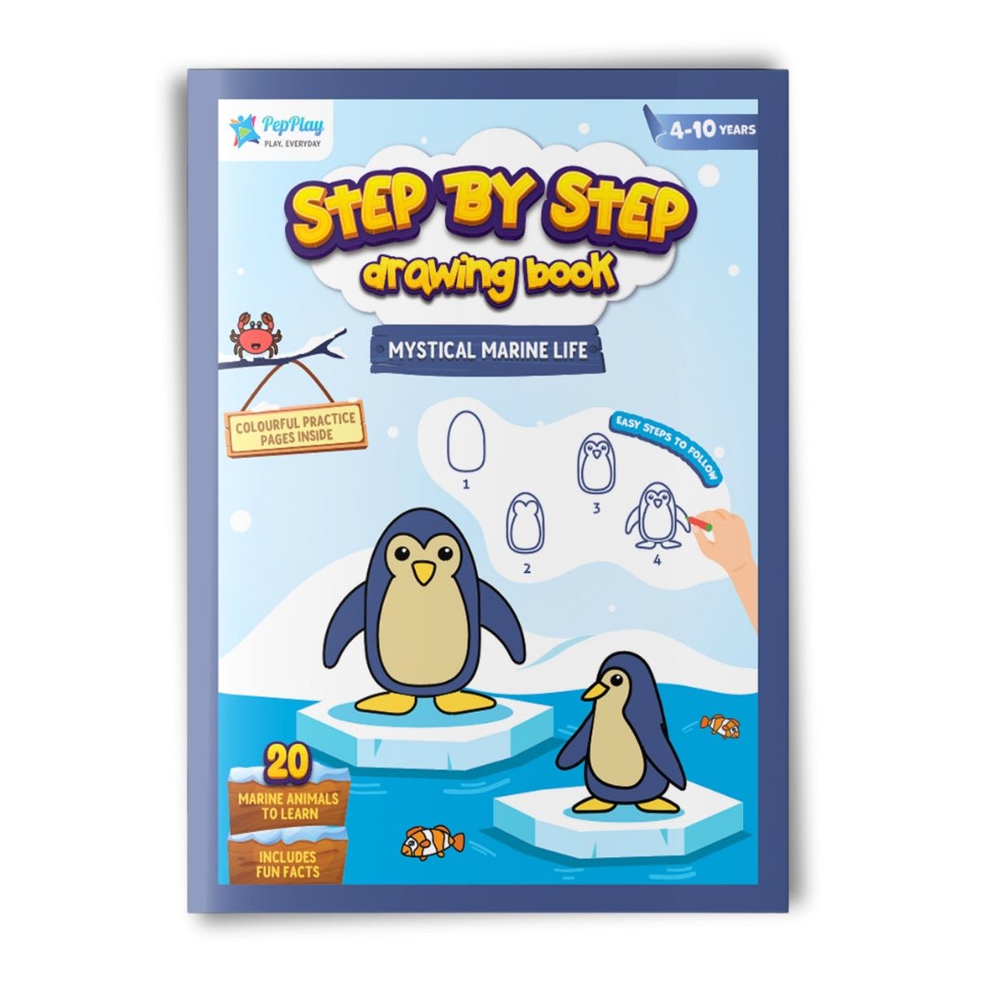 PepPlay Step by Step Drawing Book - Mystical Marine Life Theme - Coloring Book
