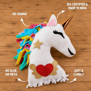 PepPlay Unicorn Pillow DIY Kit 43 Pieces | The Mom Store - Throw Pillow