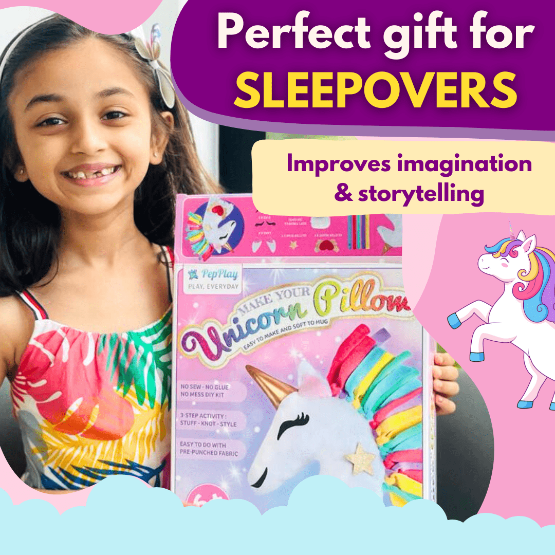 PepPlay unicorn pillow DIY kit art craft activity kit for kids 43pieces - PP20704