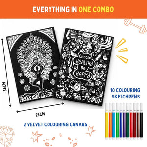 PepPlay Velvet Colouring Canvas Set of 2 - Toys & Games