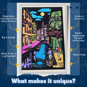 Pepplay Velvet Colouring Card Canvas- City On Water - PP20106