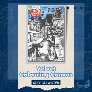 Pepplay Velvet Colouring Card Canvas- City On Water - PP20106