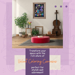 Pepplay Velvet Colouring Card Canvas - Melodies Of Music - PP20105