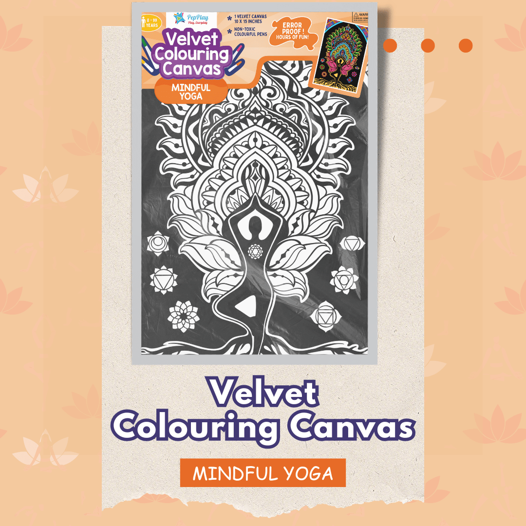 Pepplay Velvet Colouring Card Canvas- Mindful Yoga - PP20107