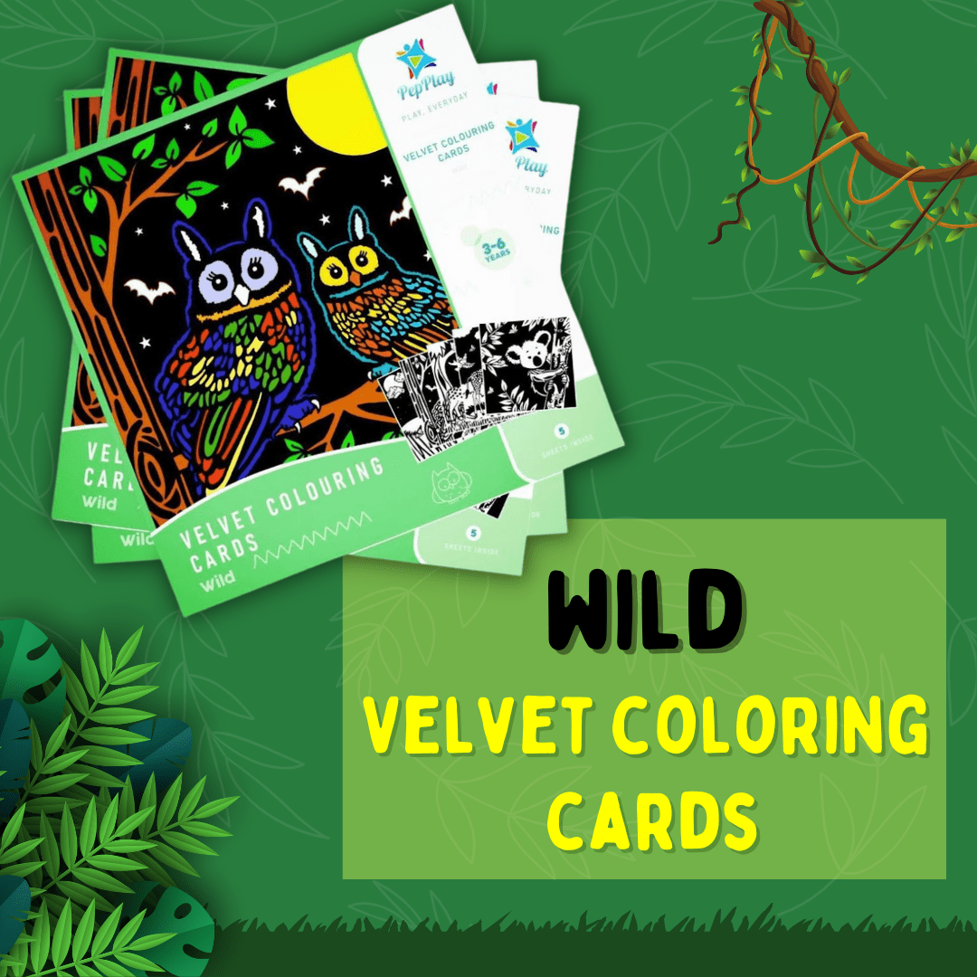PepPlay Velvet Colouring Cards- Wild Theme - PP20102