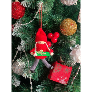 Personalized Red Turtleneck Sweater Wooden Doll - Girl Tree Ornament - Little Surprise BoxPersonalized Red Turtleneck Sweater Wooden Doll - Girl Tree Ornament
