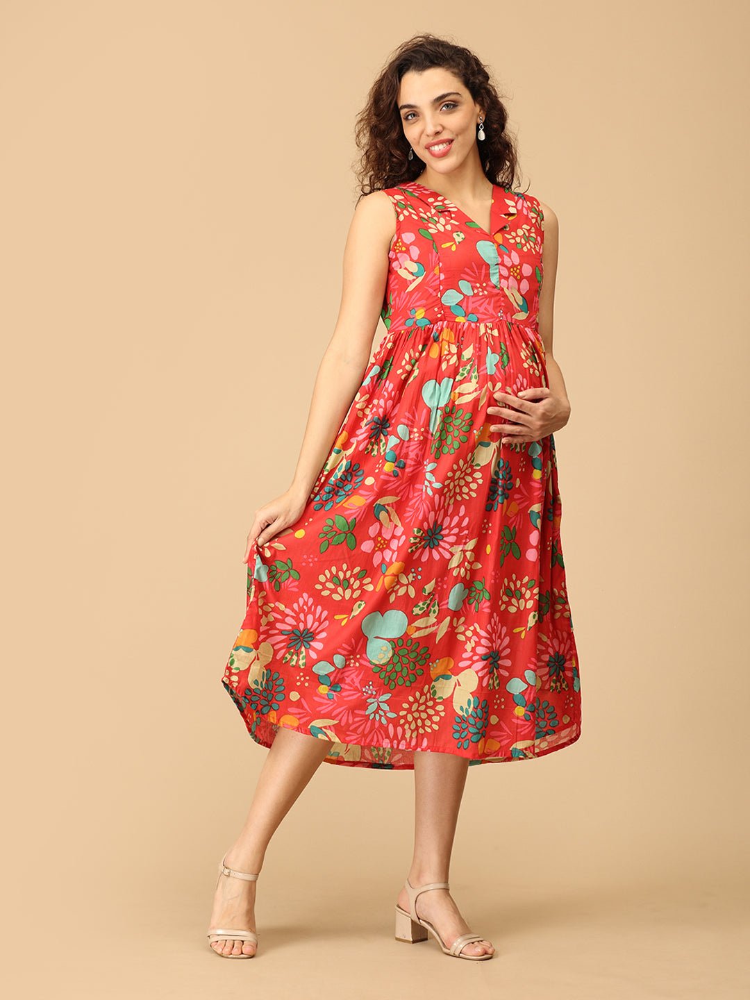 Petal Pop Maternity and Nursing Dress - DRS - SK - PTLPR - S