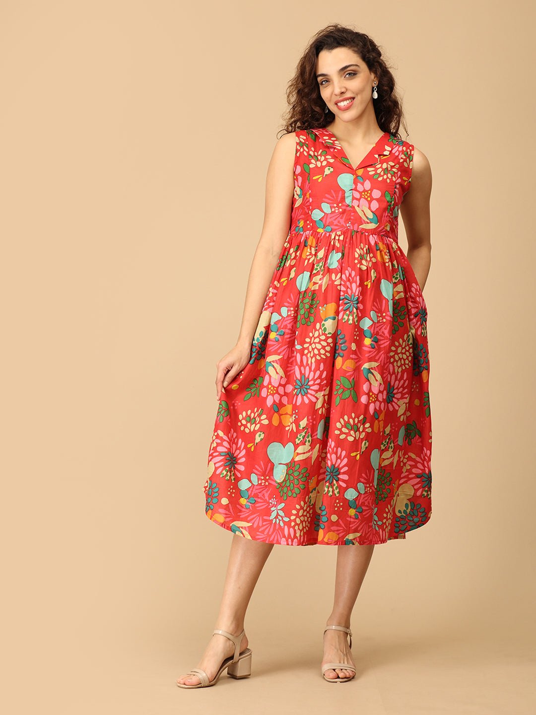 Petal Pop Maternity and Nursing Dress - DRS - SK - PTLPR - S