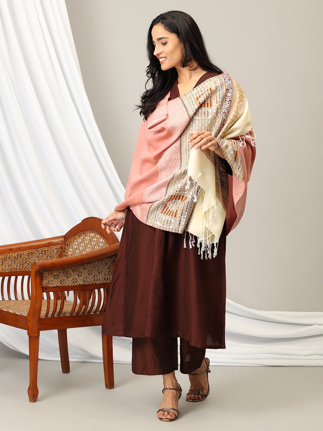 Petal Soft Acrylic Woolen Stoles - WNTSTL - PTLSAC