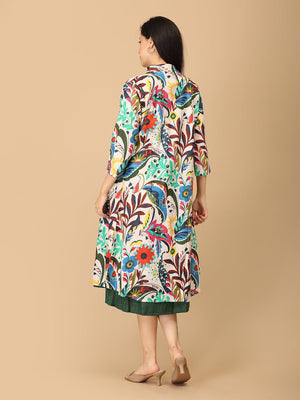 Petalicious Maternity and Nursing Shacket Dress - DRS - SK - FLRFZ - S