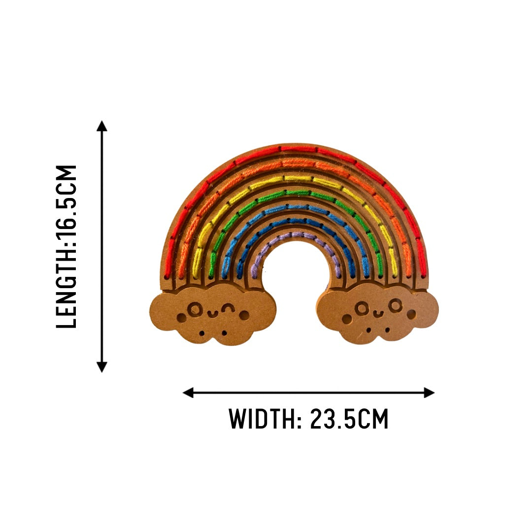 WonderHands Wooden Rainbow Sewing/Lacing DIY Kit