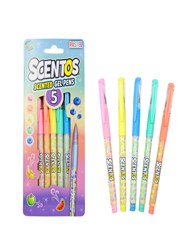 SCENTOS Pastel Gel Pen Pak of 5