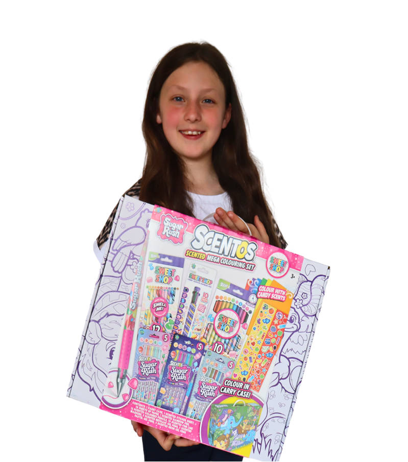 SCENTOS Sugar Rush Sweet Shop Mega Colouring Set