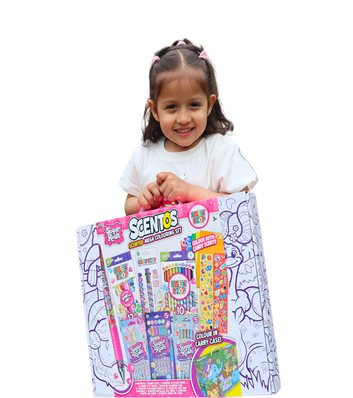 SCENTOS Sugar Rush Sweet Shop Mega Colouring Set