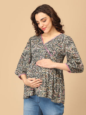 Pigment Pranks Maternity and Nursing Top - MAT - SD - PGMPR - S
