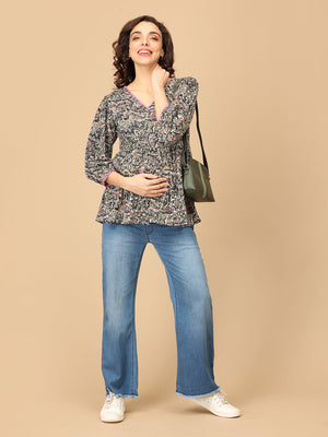 Pigment Pranks Maternity and Nursing Top - MAT - SD - PGMPR - S