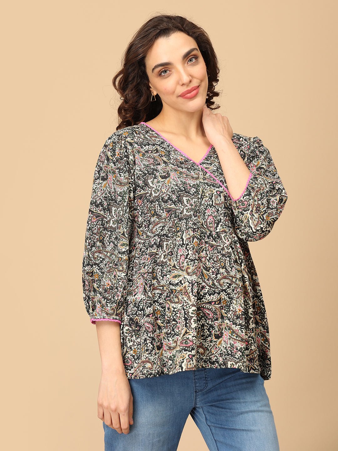 Pigment Pranks Maternity and Nursing Top - MAT - SD - PGMPR - S