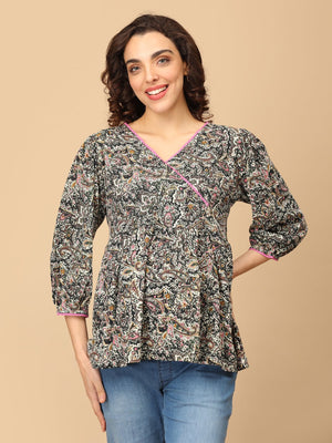Pigment Pranks Maternity and Nursing Top - MAT - SD - PGMPR - S