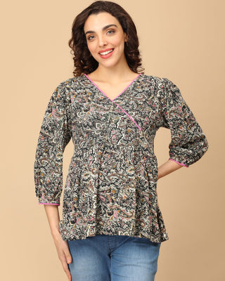 Pigment Pranks Maternity and Nursing Top - MAT - SD - PGMPR - S