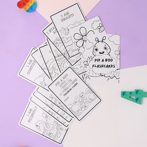 Pik A Boo Animal Affirmation Flashcards – Write & Wipe Learning Fun for Kids - pab016086