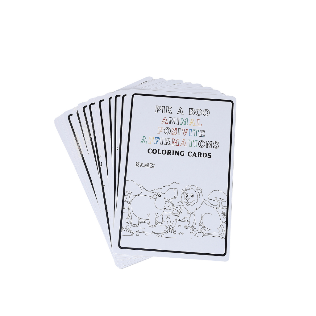 Pik A Boo Animal Affirmation Flashcards – Write & Wipe Learning Fun for Kids - pab016086