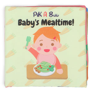 Pik A Boo Baby Mealtime Cloth Books | Fun Feeding Adventures - Cloth Book