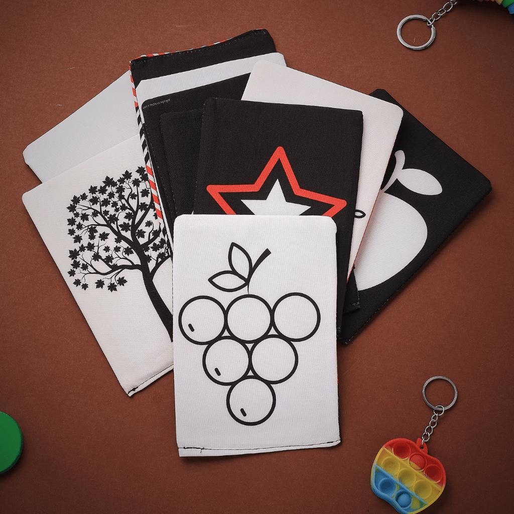 Pik A Boo Black & White Cloth Flash Cards – Early Learning & Brain Boosting - pab016034