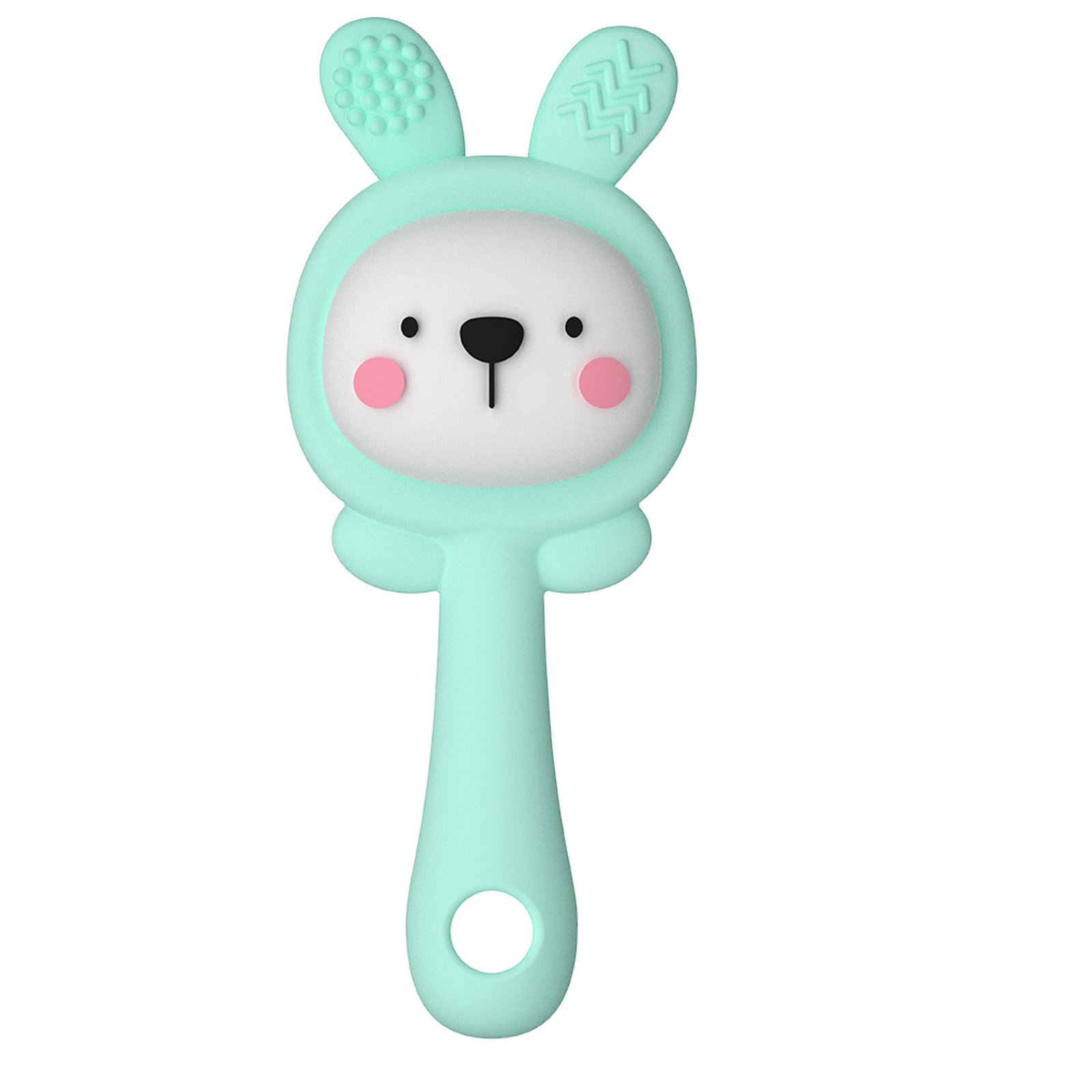 Pik A Boo Bunny Silicone Teether Rattle – Soft & Safe for Babies - PTYR13C3123678