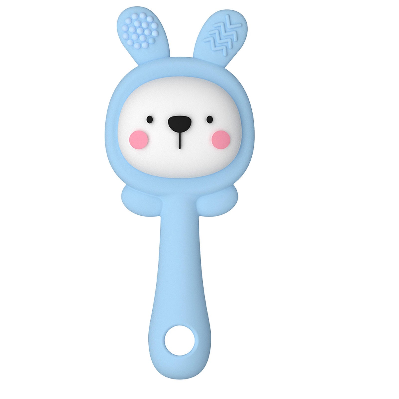 Pik A Boo Bunny Silicone Teether Rattle – Soft & Safe for Babies - PTYR13C3123680