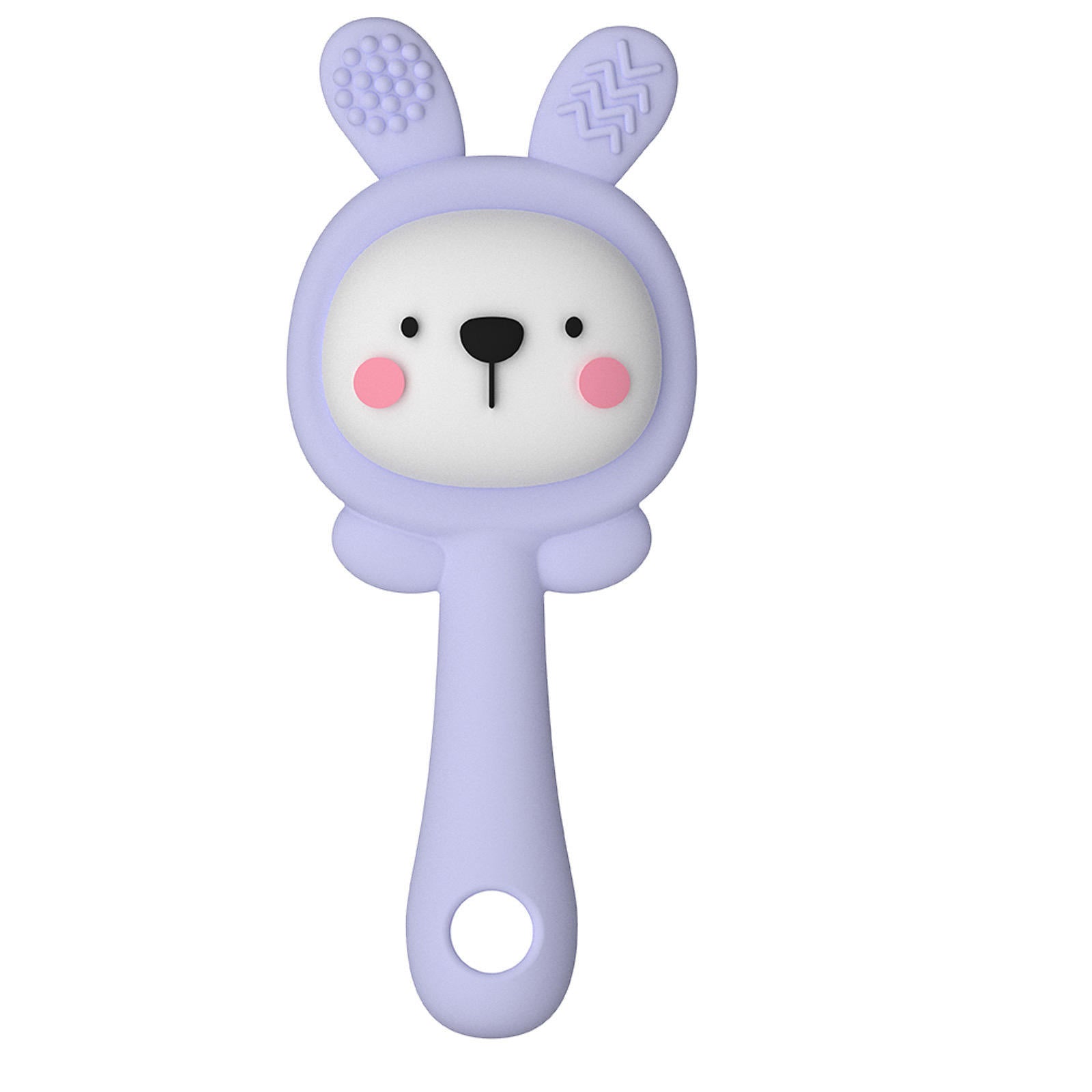 Pik A Boo Bunny Silicone Teether Rattle – Soft & Safe for Babies - PTYR13C3123679