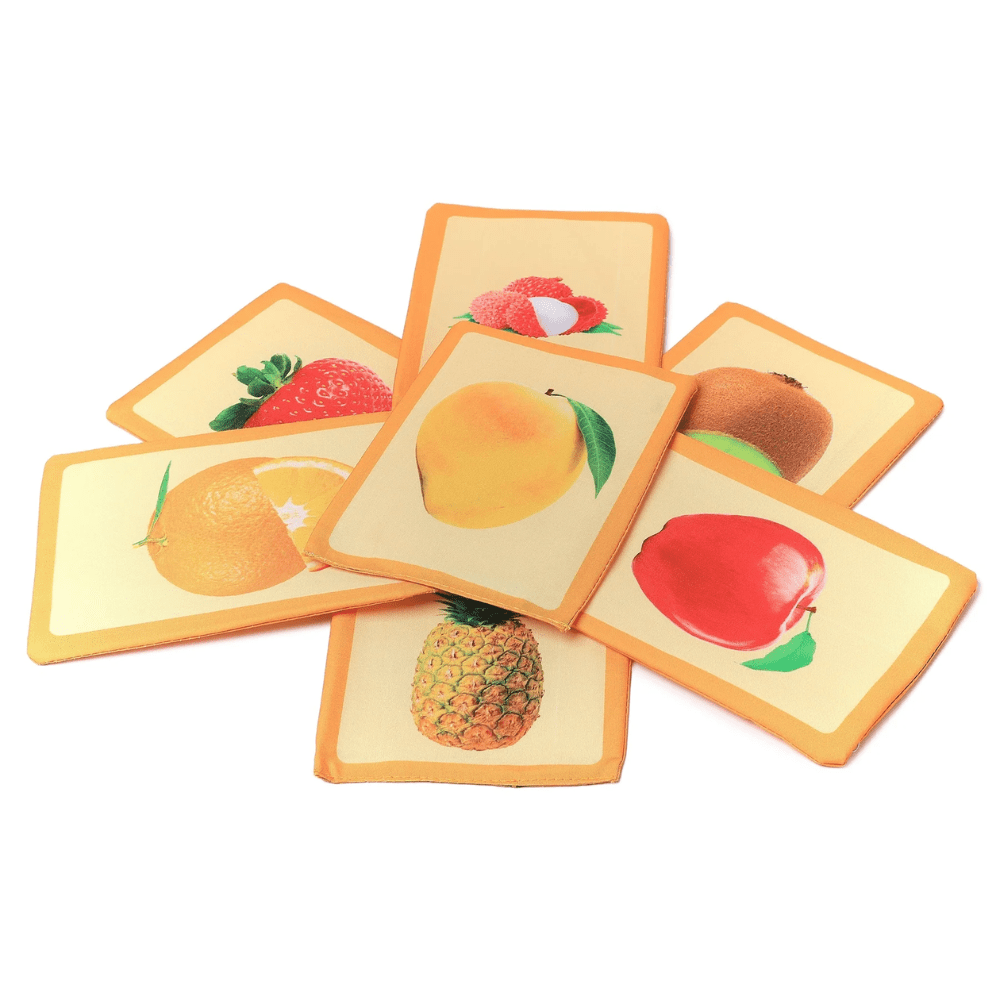 Pik A Boo Cloth Fruit Flash Cards – Early Learning & Brain Boosting Play - pab016036