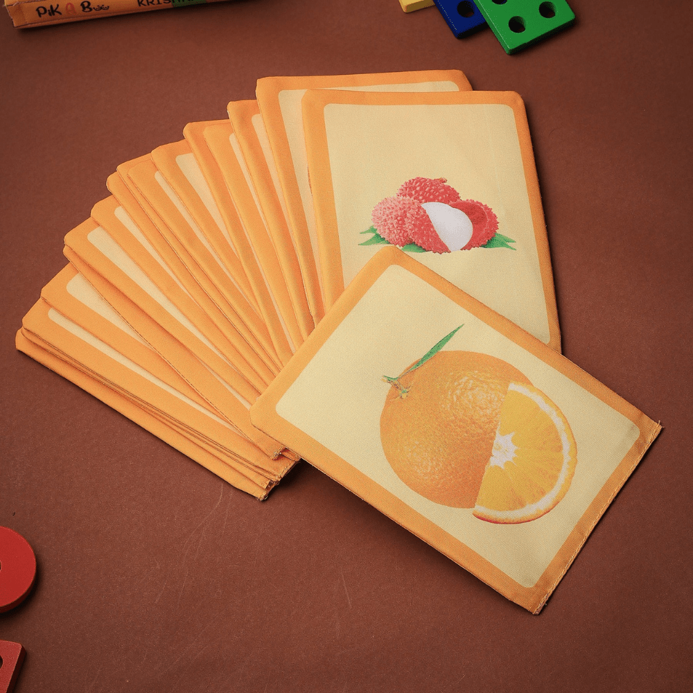 Pik A Boo Cloth Fruit Flash Cards – Early Learning & Brain Boosting Play - pab016036