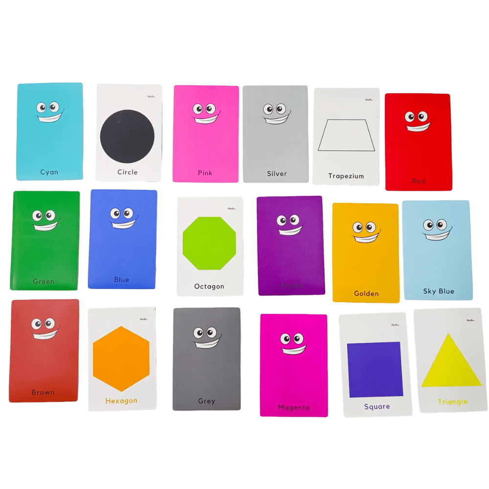 Pik a Boo Color & Shape Flash Cards – Early Learning Educational Set - PFCR2C10123690