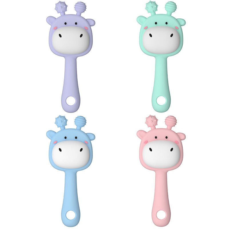 Pik A Boo Giraffe Silicone Rattle Teether Toy – Soft & Safe for 3–12 Months - PTYR13C3123676