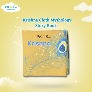 PiK A BOO Krishna Cloth Book – Early Learning & Fun Spiritual Stories for Kids - Cloth Book