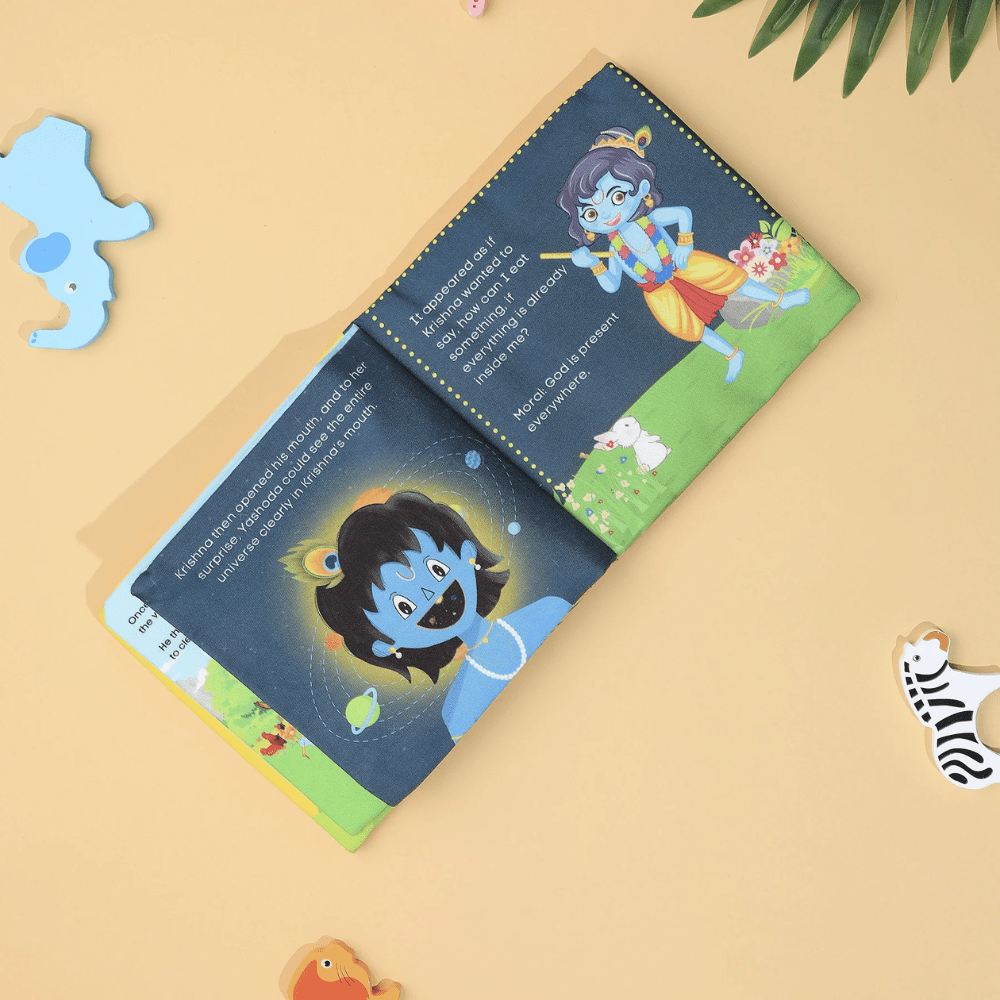 Pik A Boo Krishna Cloth Book – Early Learning & Fun Spiritual Stories for Kids - pab015780