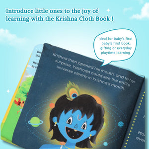 PiK A BOO Krishna Cloth Book – Early Learning & Fun Spiritual Stories for Kids - Cloth Book