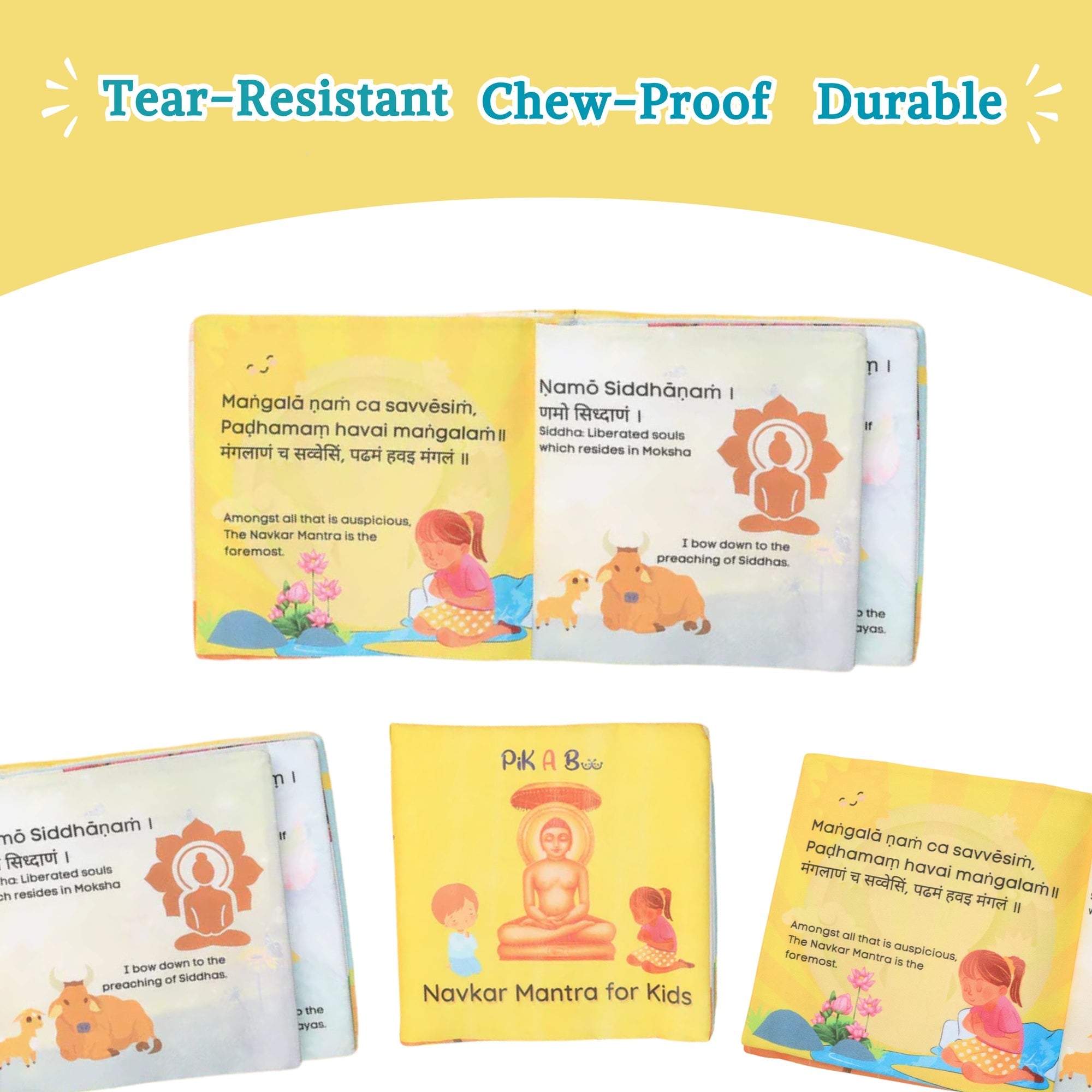 PiK A BOO Navkar Mantra Cloth Books Jain Religion 0 - 10 years - Cloth Book