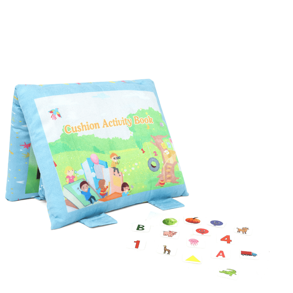 Pik A Boo Quiet Busy Velcro Activity Cushion Book – Soft Toy for Toddlers - 161201841
