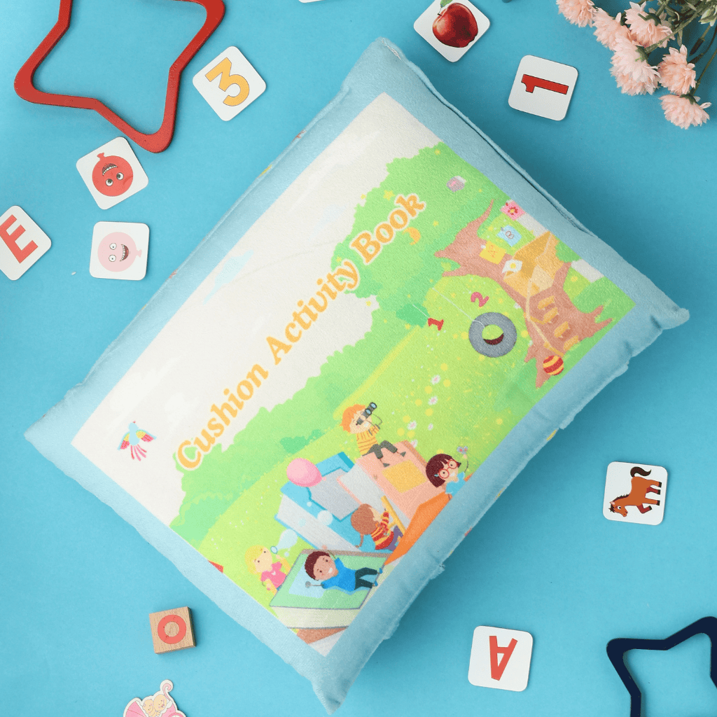 Pik A Boo Quiet Busy Velcro Activity Cushion Book – Soft Toy for Toddlers - 161201841