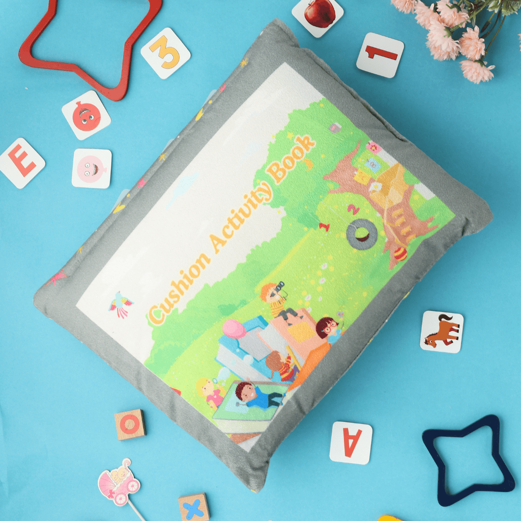 Pik A Boo Quiet Busy Velcro Activity Cushion Book – Soft Toy for Toddlers - 161201841