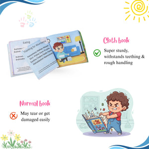 Pik A Boo Shloka Cloth Book – With ॐ Box & Crinkle Page For Kids - Cloth Book